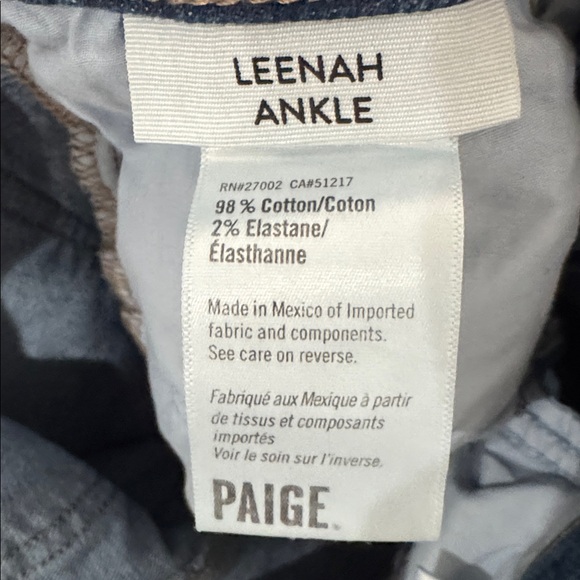 PAIGE Leenah Ankle straight leg jeans in “Gracie Lou” dark wash - Picture 10 of 11